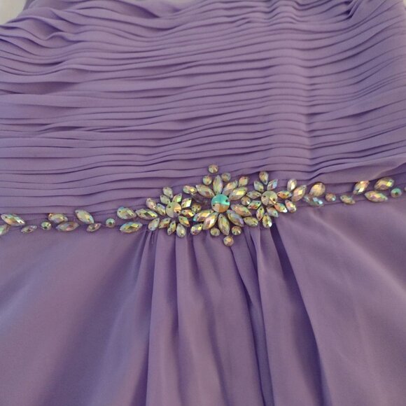 Cinderella Couture Purple Rhindstone Dress - Picture 2 of 4